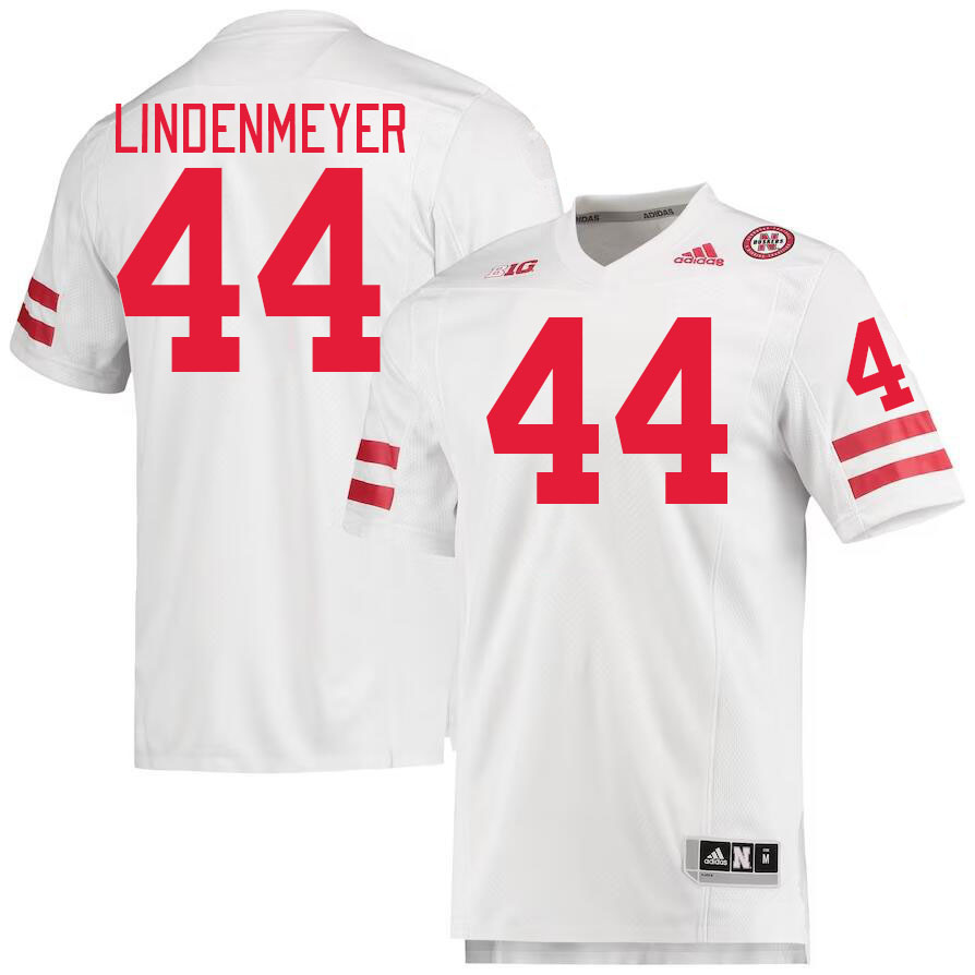Men #44 Luke Lindenmeyer Nebraska Cornhuskers College Football Jerseys Stitched Sale-White